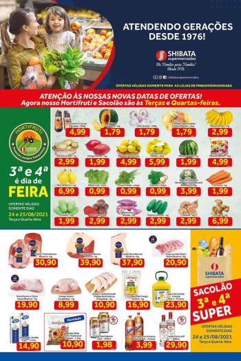 Folheto Shibata Supermercados - 24.08.2021 - 30.08.2021.