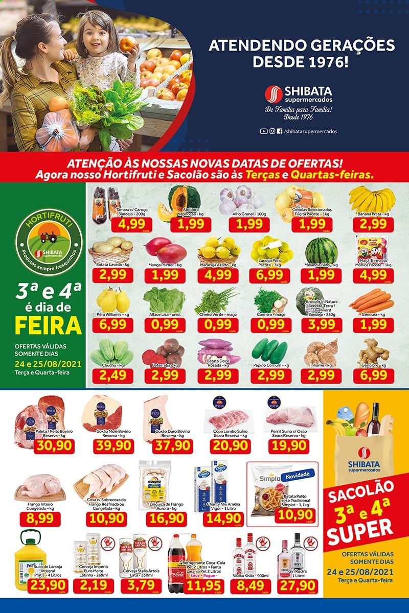 Folheto Shibata Supermercados - 24/08/2021 - 30/08/2021. Página 1