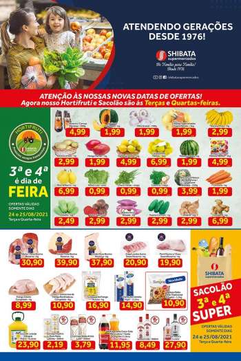 Folheto Shibata Supermercados - 24.08.2021 - 30.08.2021.