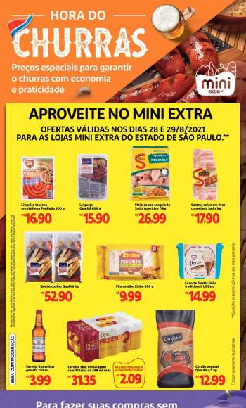 Folheto Mini Extra - 28.08.2021 - 29.08.2021.