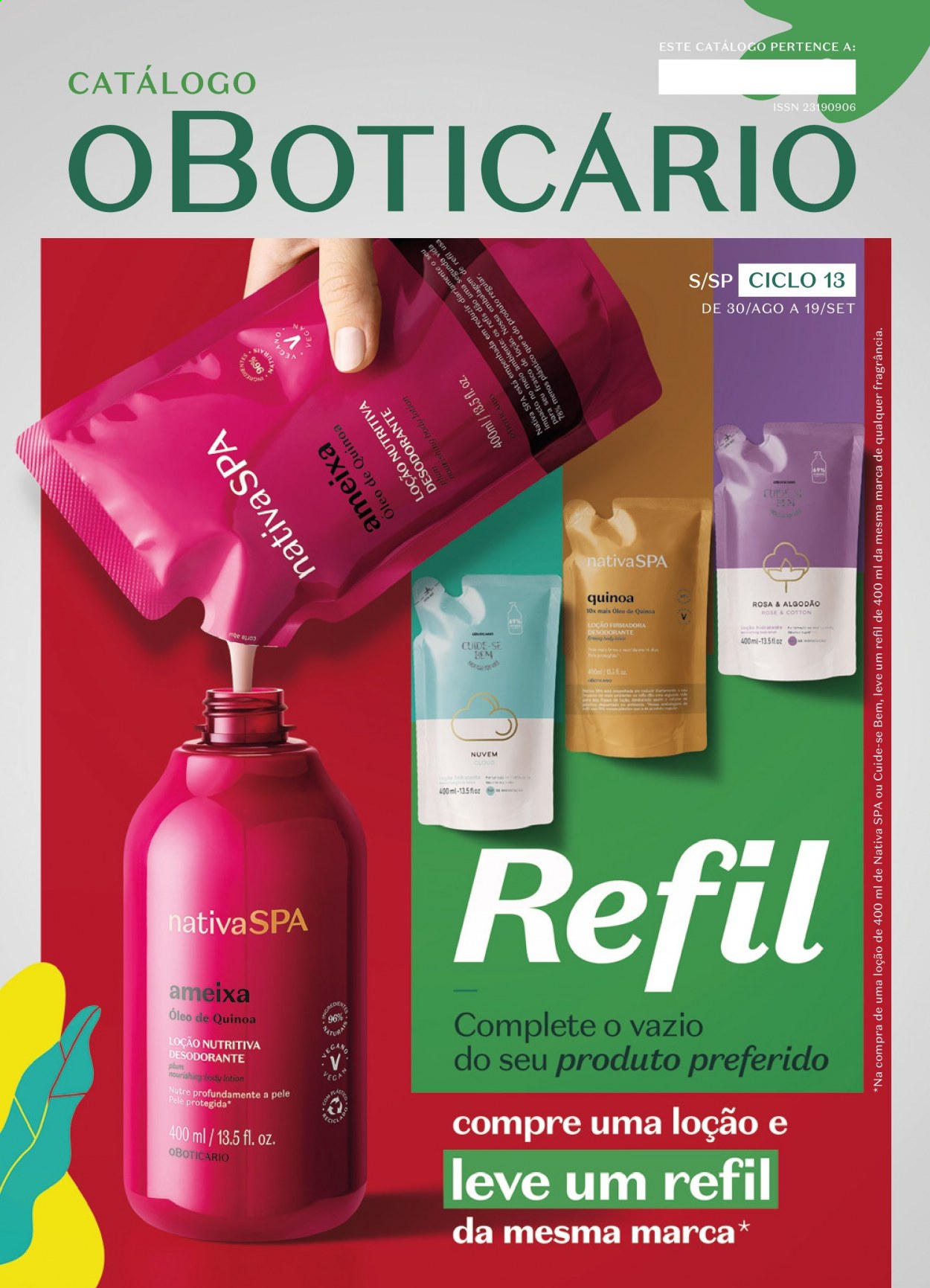 thumbnail - Folheto O Boticário - 30/08/2021 - 19/09/2021 - Produtos em promoção - loção, desodorante, antitranspirante. Página 1.