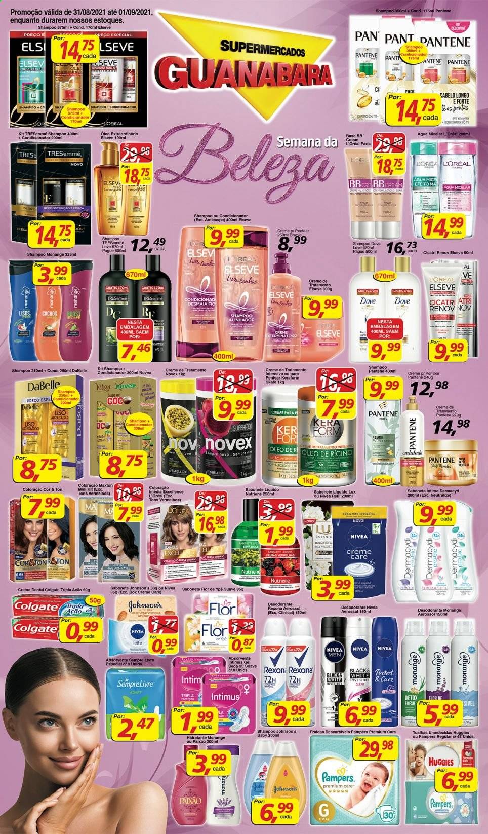 Folheto Supermercados Guanabara - 31/08/2021 - 01/09/2021. Página 1