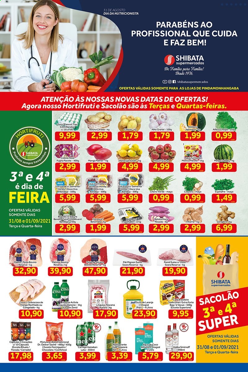 Folheto Shibata Supermercados - 31/08/2021 - 06/09/2021. Página 1