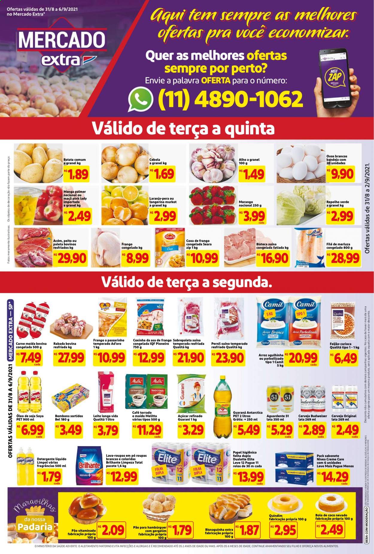 Folheto Mercado Extra - 31/08/2021 - 06/09/2021. Página 1
