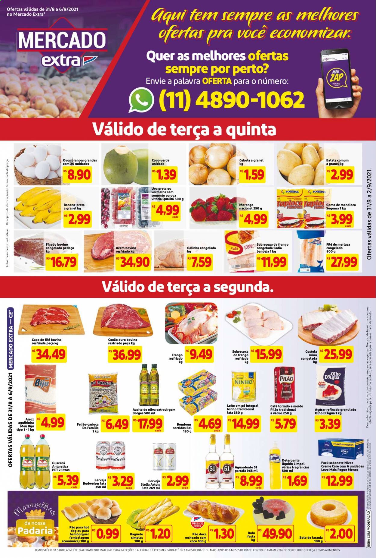 Folheto Mercado Extra - 31/08/2021 - 06/09/2021. Página 1