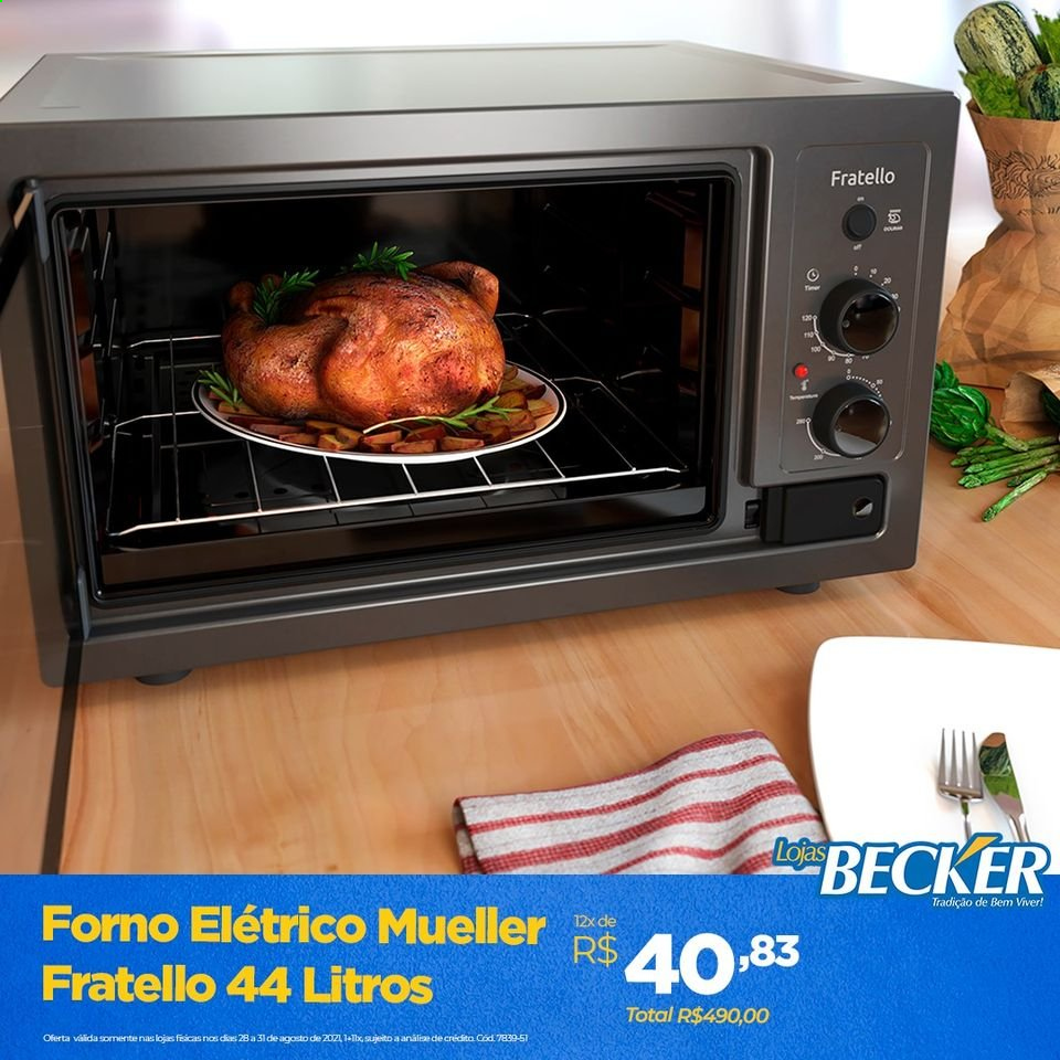 thumbnail - Folheto Lojas Becker - 28/08/2021 - 31/08/2021 - Produtos em promoção - forno, forno elétrico. Página 3.