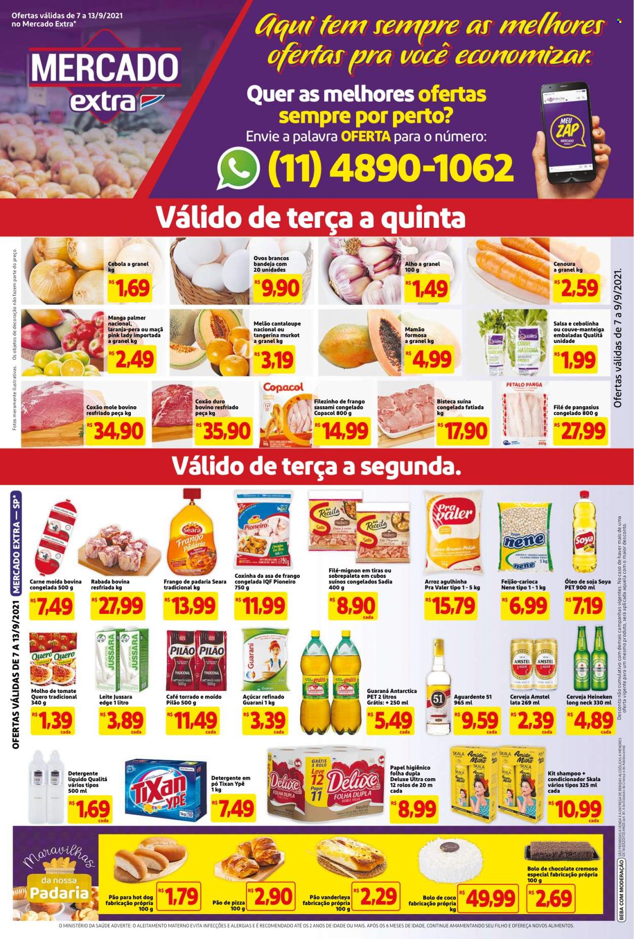 Folheto Mercado Extra - 07/09/2021 - 13/09/2021. Página 1