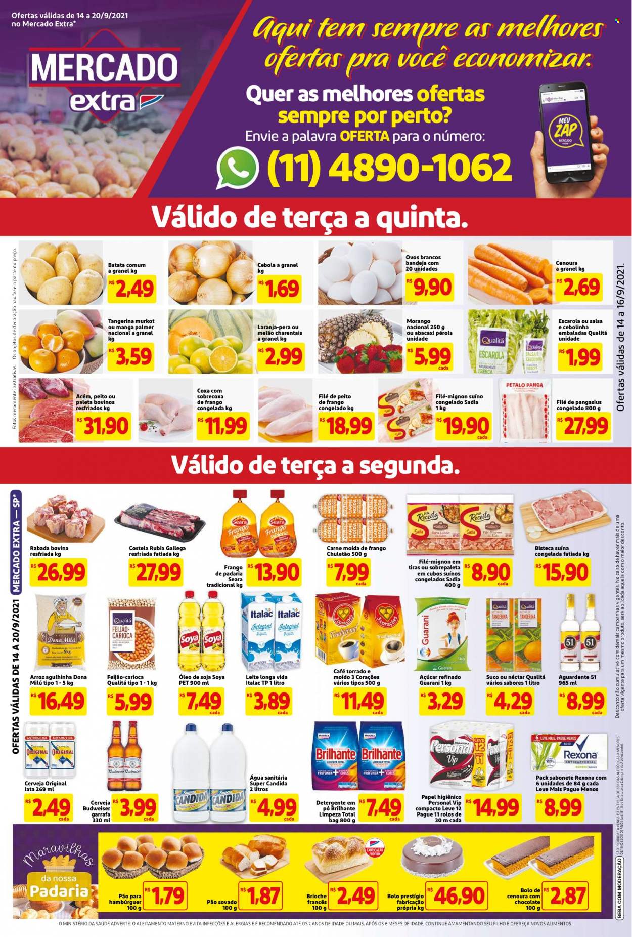Folheto Mercado Extra - 14/09/2021 - 20/09/2021. Página 1