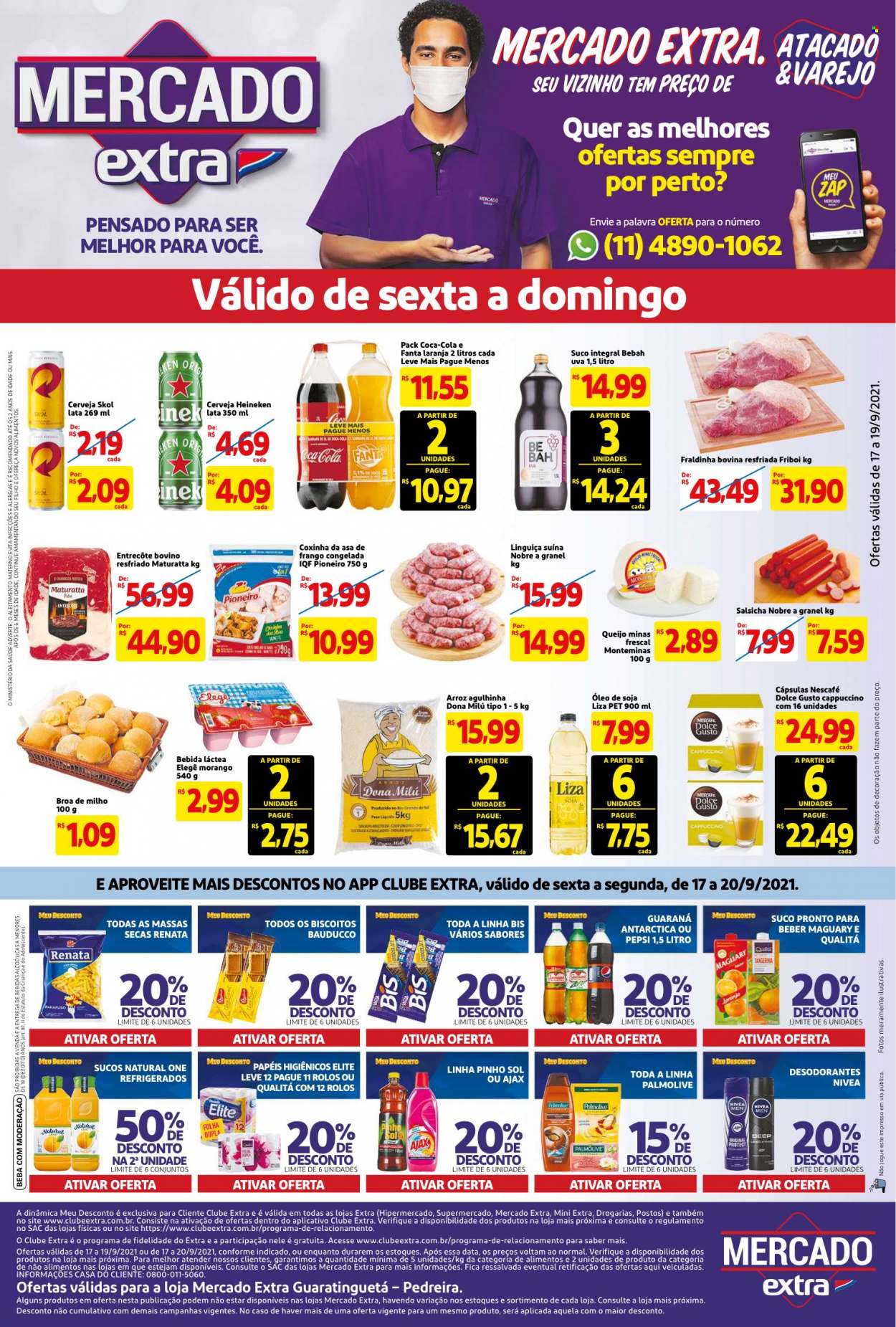 Folheto Mercado Extra - 17/09/2021 - 20/09/2021. Página 1