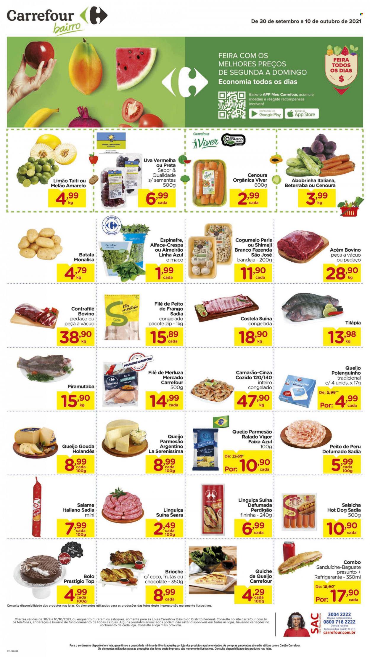 Folheto Carrefour Bairro - 30/09/2021 - 10/10/2021. Página 1