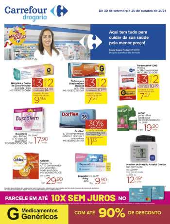 Folheto Carrefour Drogaria - 30.09.2021 - 20.10.2021.