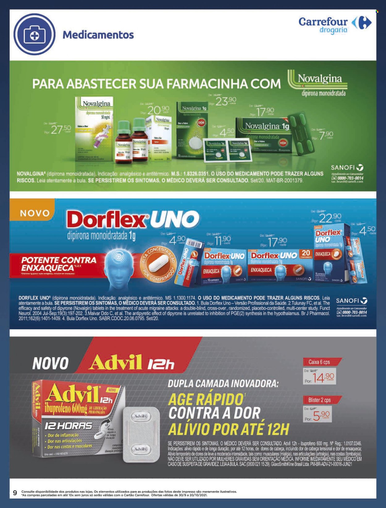 Folheto Carrefour Drogaria - 30/09/2021 - 20/10/2021. Página 9