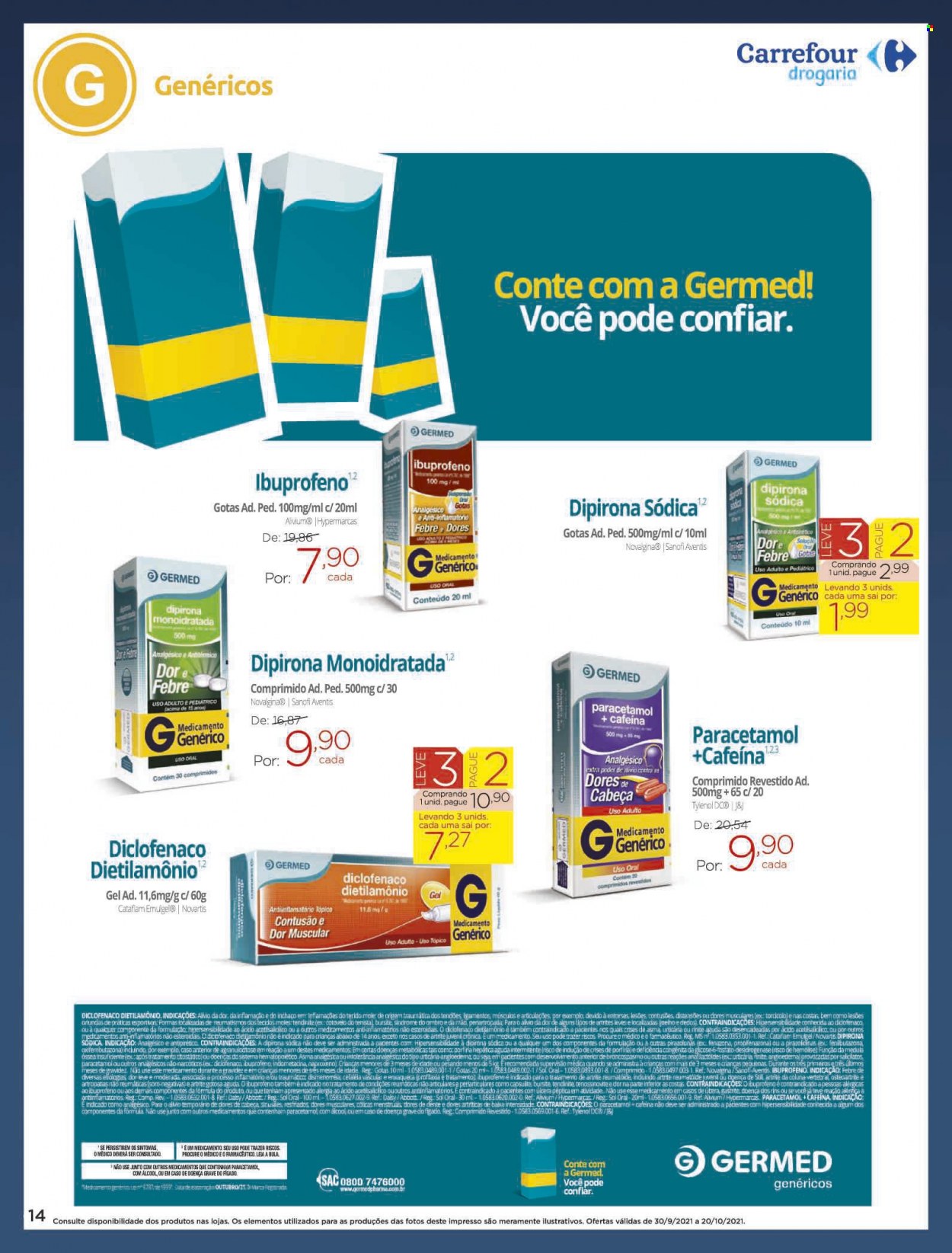 Folheto Carrefour Drogaria - 30/09/2021 - 20/10/2021. Página 14