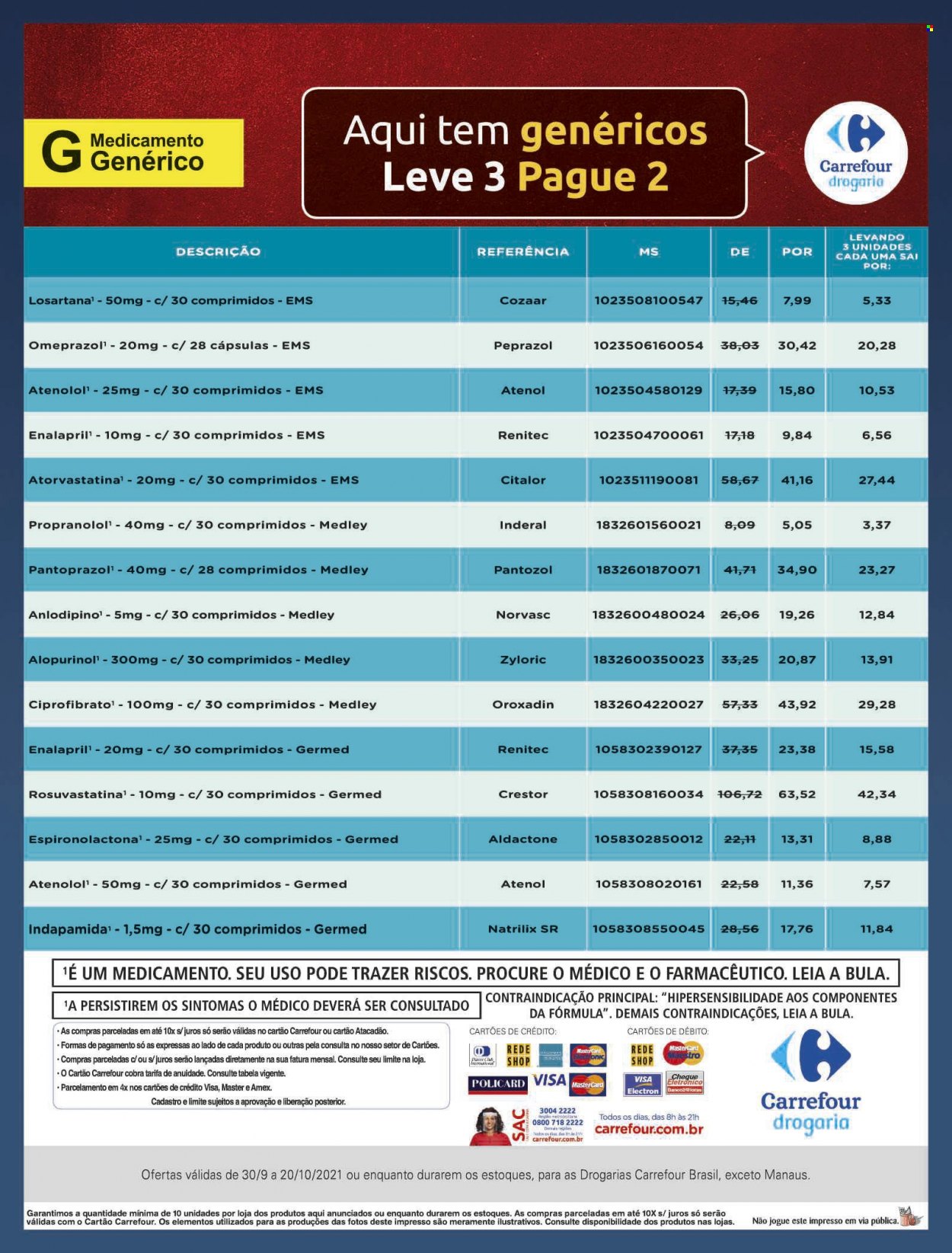 Folheto Carrefour Drogaria - 30/09/2021 - 20/10/2021. Página 17