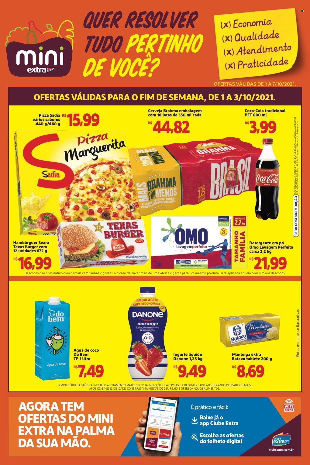 Folheto Mini Extra - 01/10/2021 - 07/10/2021. Página 1