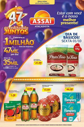 Folheto Assaí Atacadista - 01.10.2021 - 03.10.2021.