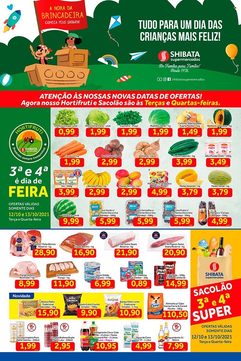 Folheto Shibata Supermercados - 12/10/2021 - 18/10/2021. Página 1