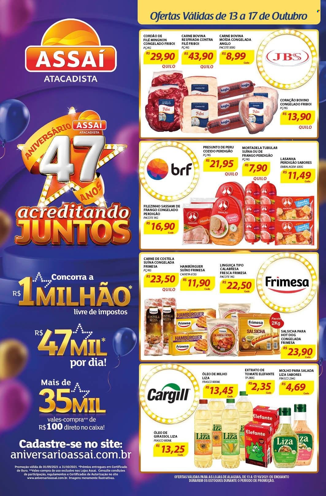 Folheto Assaí Atacadista - 13/10/2021 - 17/10/2021. Página 1