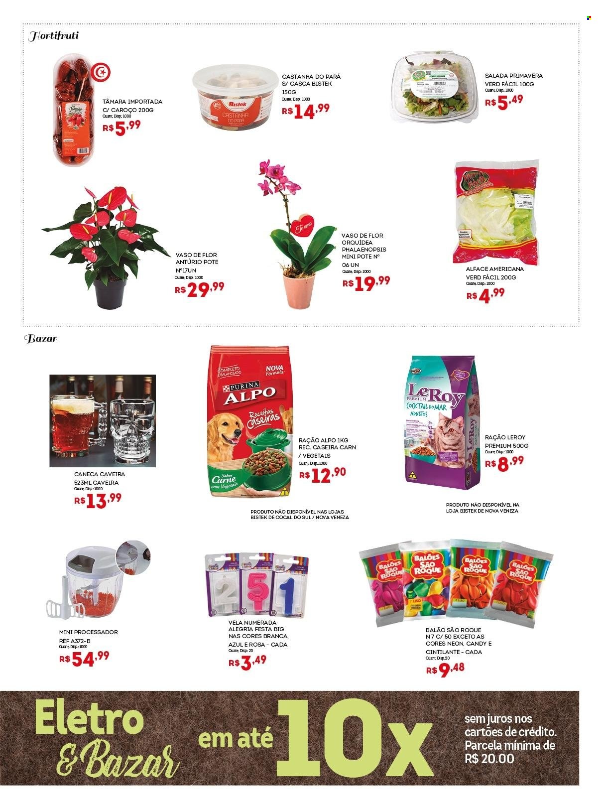 thumbnail - Folheto Bistek Supermercados - 13/10/2021 - 26/10/2021 - Produtos em promoção - salada, caneca, vela, purina, ração. Página 12.