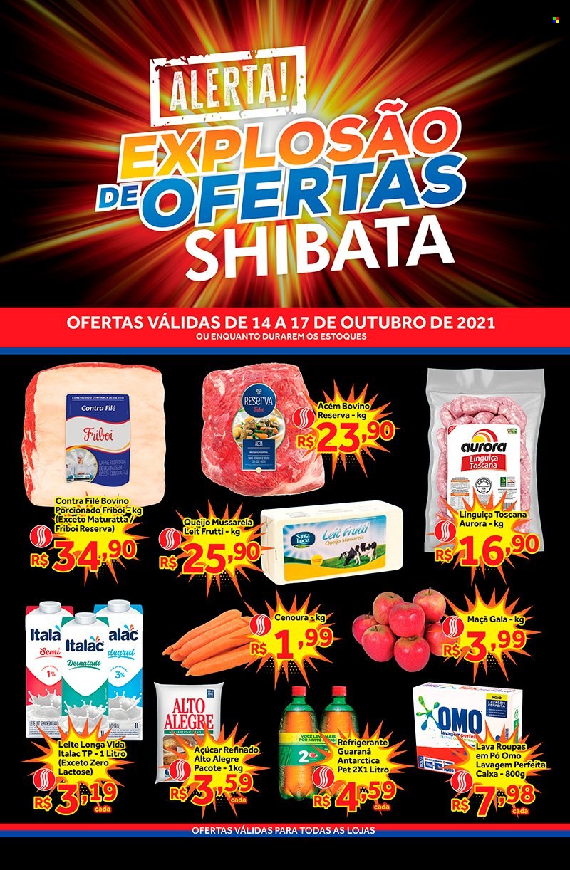 Folheto Shibata Supermercados - 14/10/2021 - 17/10/2021. Página 1