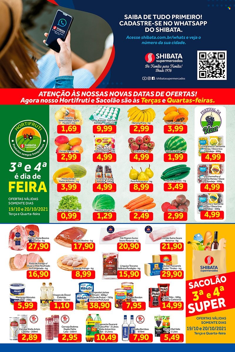Folheto Shibata Supermercados - 19/10/2021 - 25/10/2021. Página 1