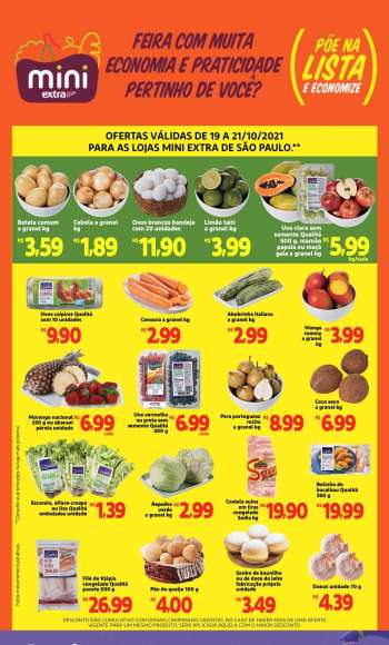 Folheto Mini Extra - 19.10.2021 - 21.10.2021.