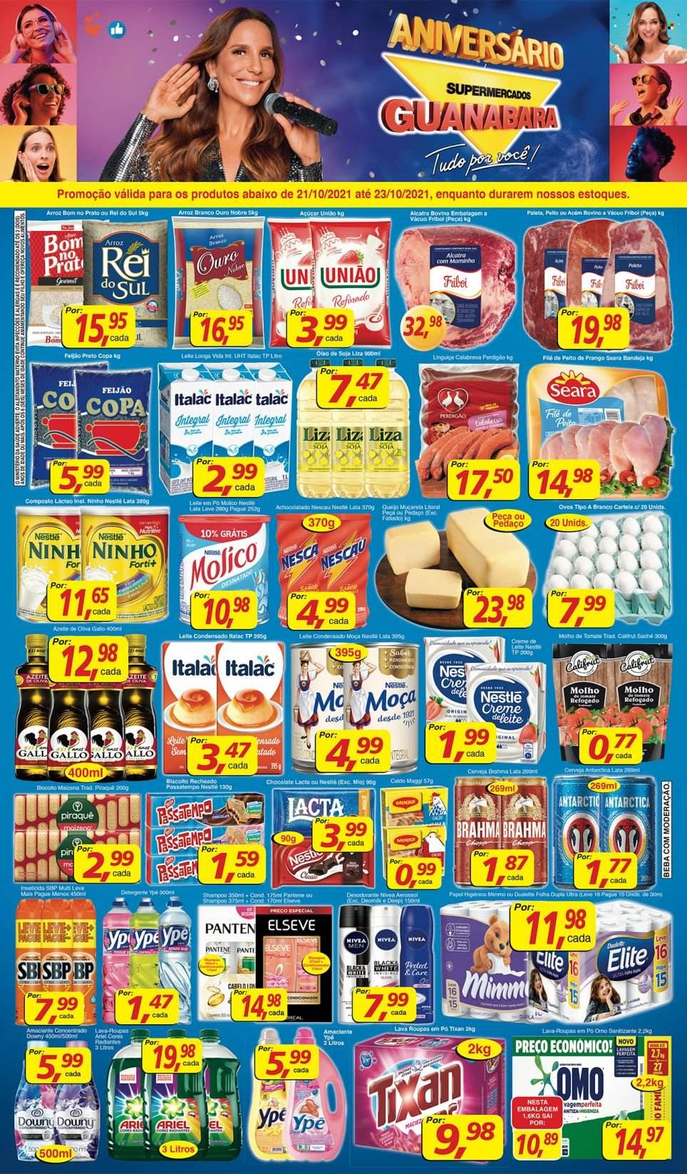 Folheto Supermercados Guanabara - 21/10/2021 - 23/10/2021. Página 1