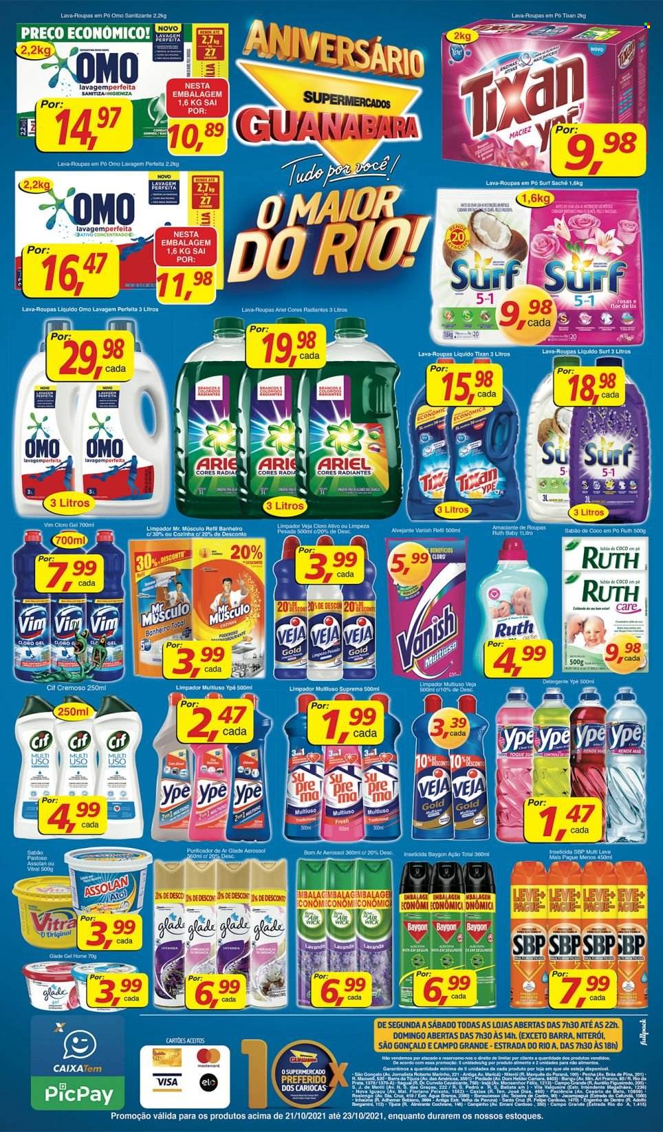 Folheto Supermercados Guanabara - 21/10/2021 - 23/10/2021. Página 12