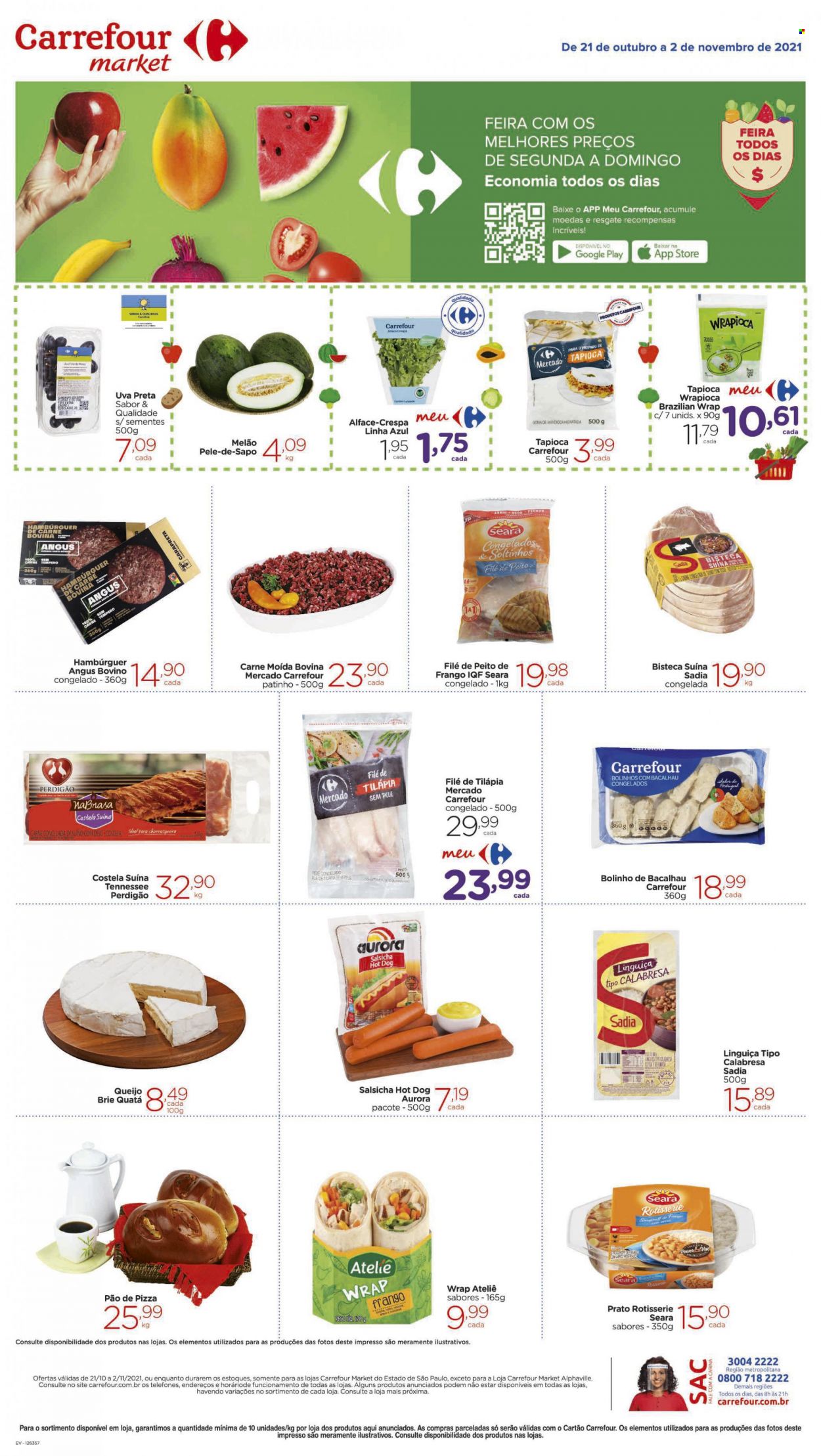 Folheto Carrefour Market - 21/10/2021 - 02/11/2021. Página 1