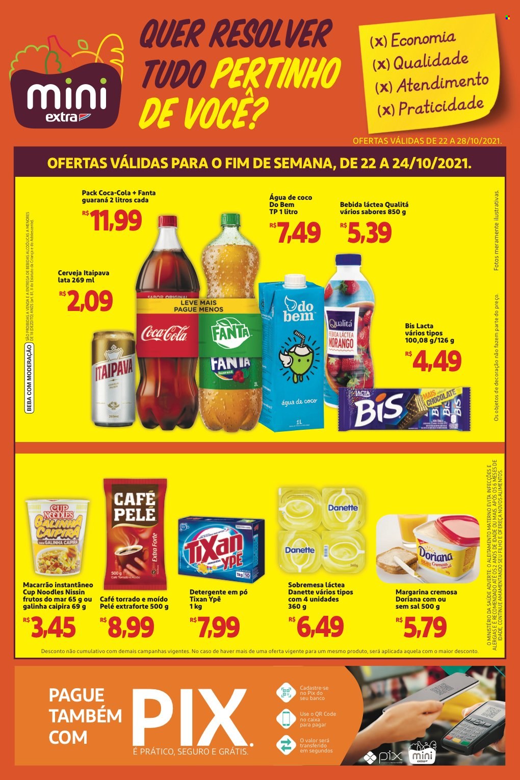 Folheto Mini Extra - 22/10/2021 - 28/10/2021. Página 1