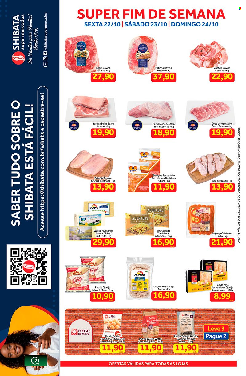 Folheto Shibata Supermercados - 22/10/2021 - 24/10/2021. Página 1