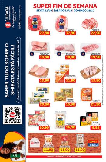 Folheto Shibata Supermercados - 22/10/2021 - 24/10/2021.