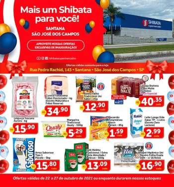Folheto Shibata Supermercados - 22/10/2021 - 27/10/2021.