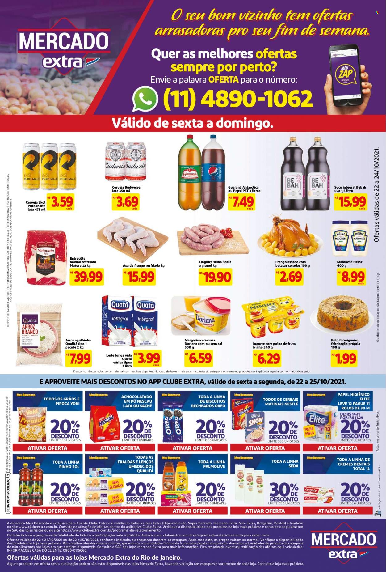 Folheto Mercado Extra - 22/10/2021 - 25/10/2021. Página 1