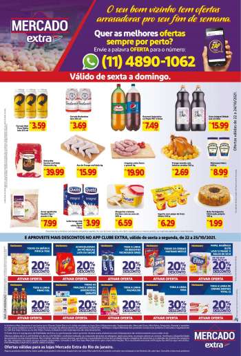 Folheto Mercado Extra - 22/10/2021 - 25/10/2021.