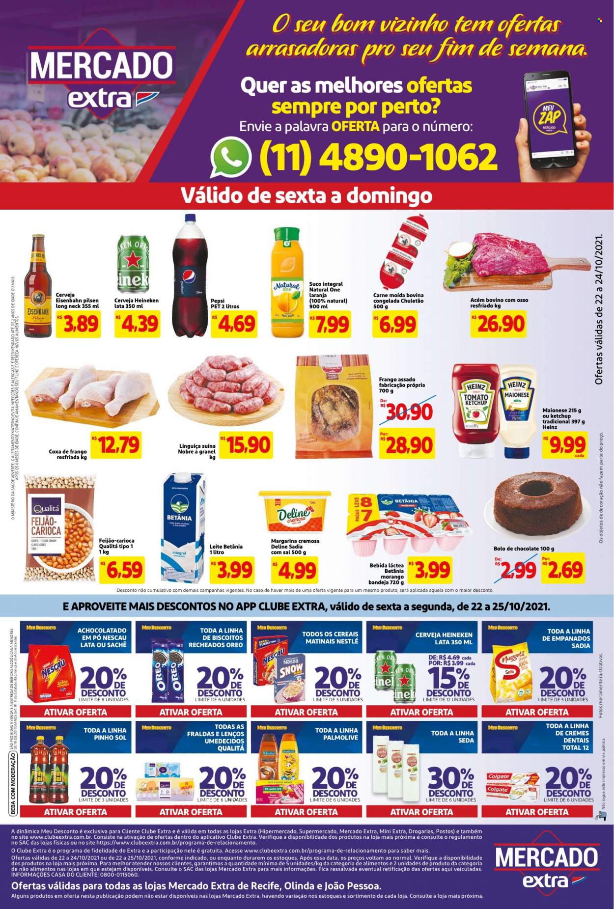 Folheto Mercado Extra - 22/10/2021 - 25/10/2021. Página 1