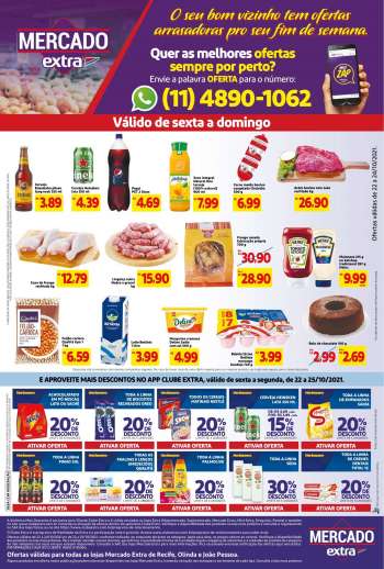Folheto Mercado Extra - 22/10/2021 - 25/10/2021.