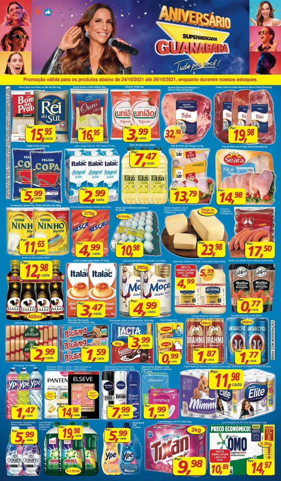 Folheto Supermercados Guanabara - 24/10/2021 - 26/10/2021. Página 1