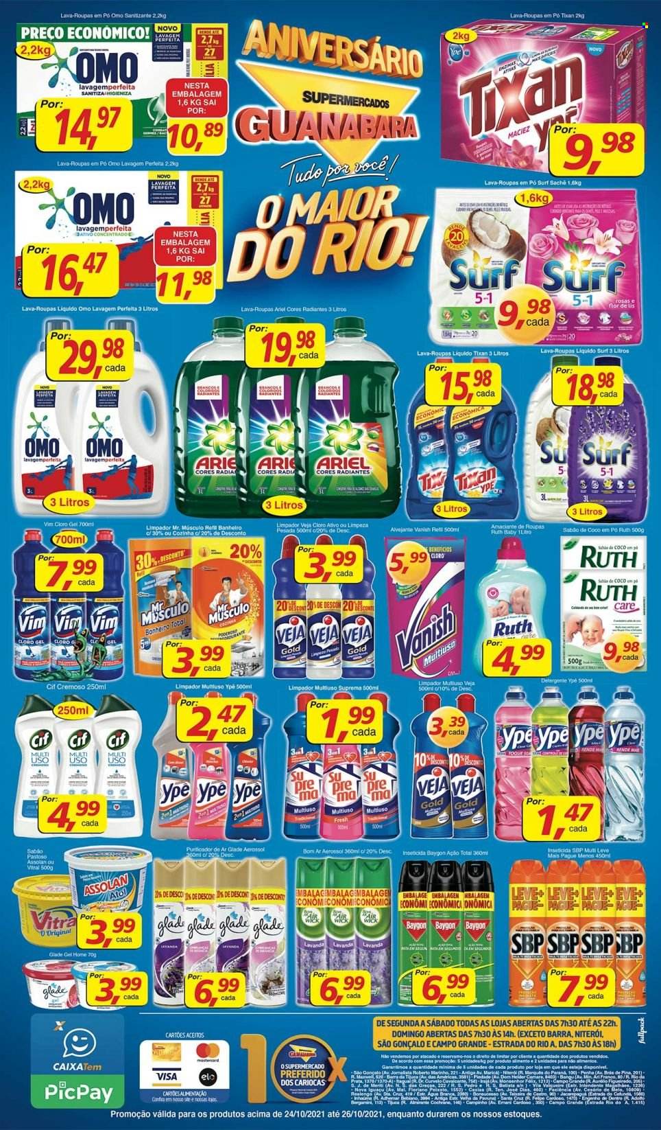Folheto Supermercados Guanabara - 24/10/2021 - 26/10/2021. Página 12