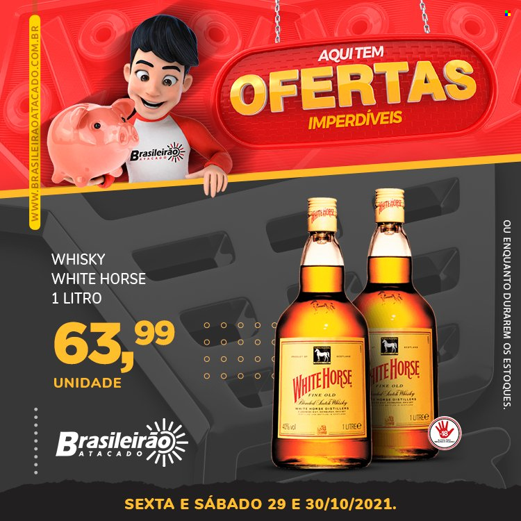 thumbnail - Folheto Brasileirão Atacado - 29/10/2021 - 30/10/2021 - Produtos em promoção - whiskey. Página 1.