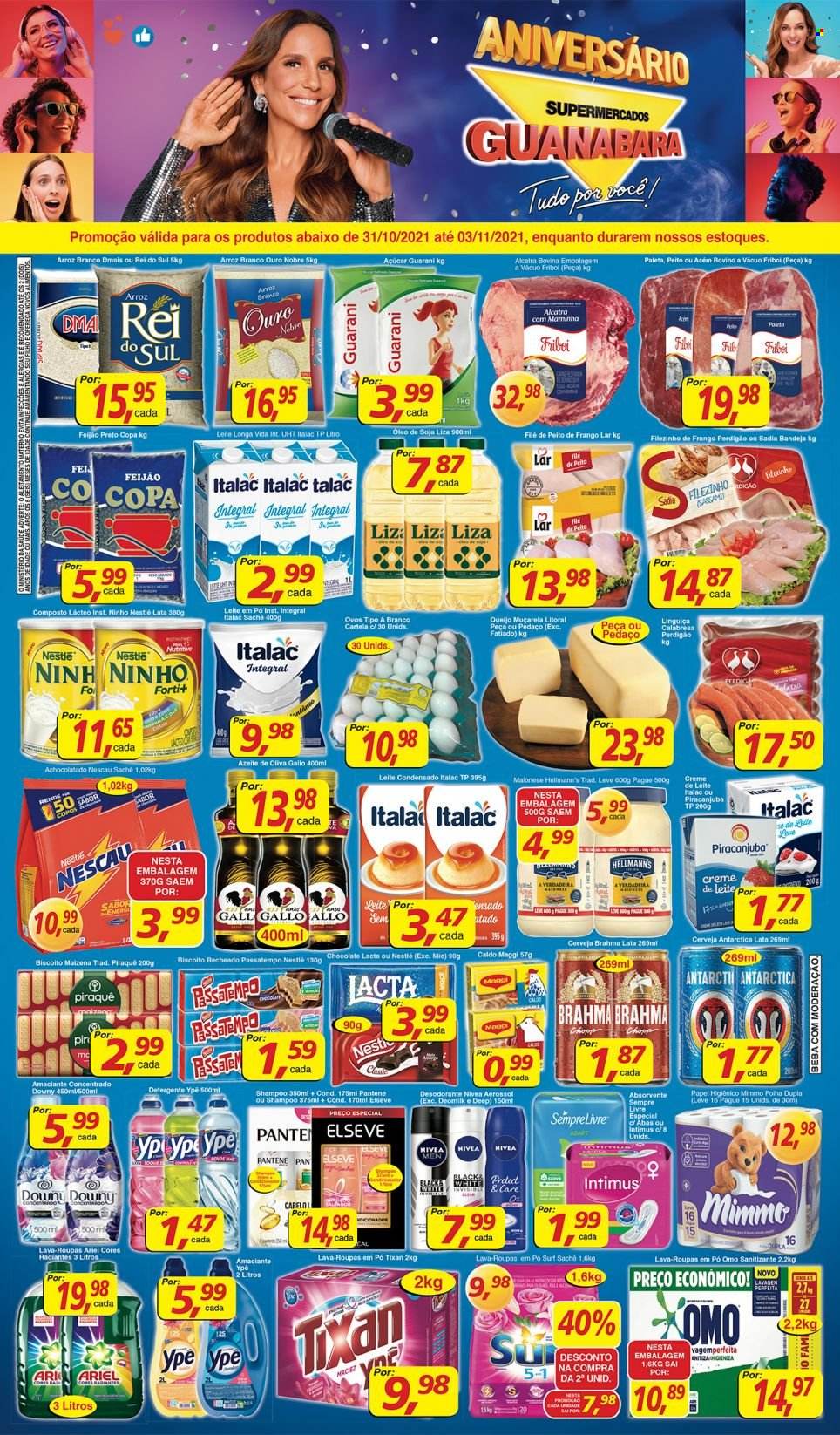 Folheto Supermercados Guanabara - 31/10/2021 - 03/11/2021. Página 1