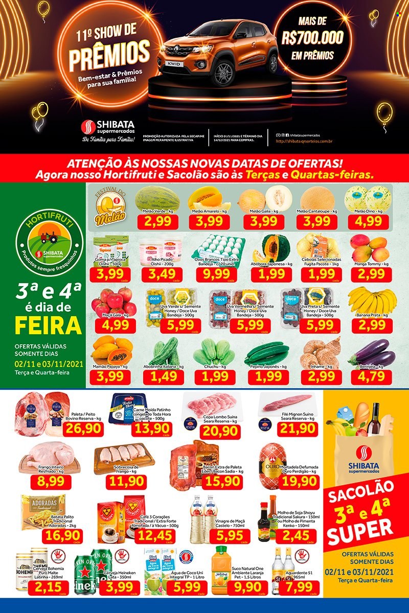 Folheto Shibata Supermercados - 02/11/2021 - 08/11/2021. Página 1