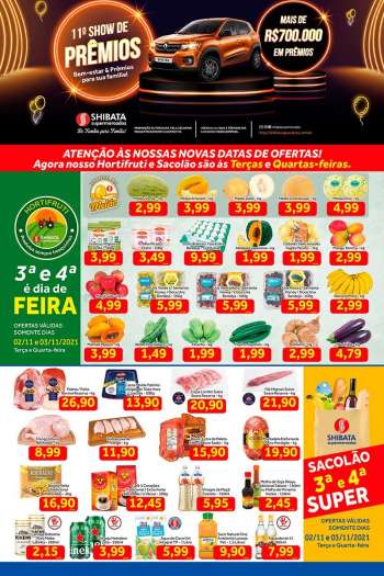 Folheto Shibata Supermercados - 02/11/2021 - 08/11/2021.