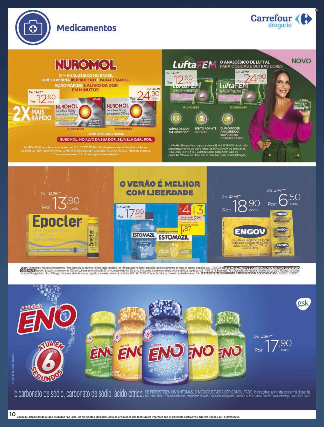 Folheto Carrefour Drogaria - 01/11/2021 - 21/11/2021. Página 10