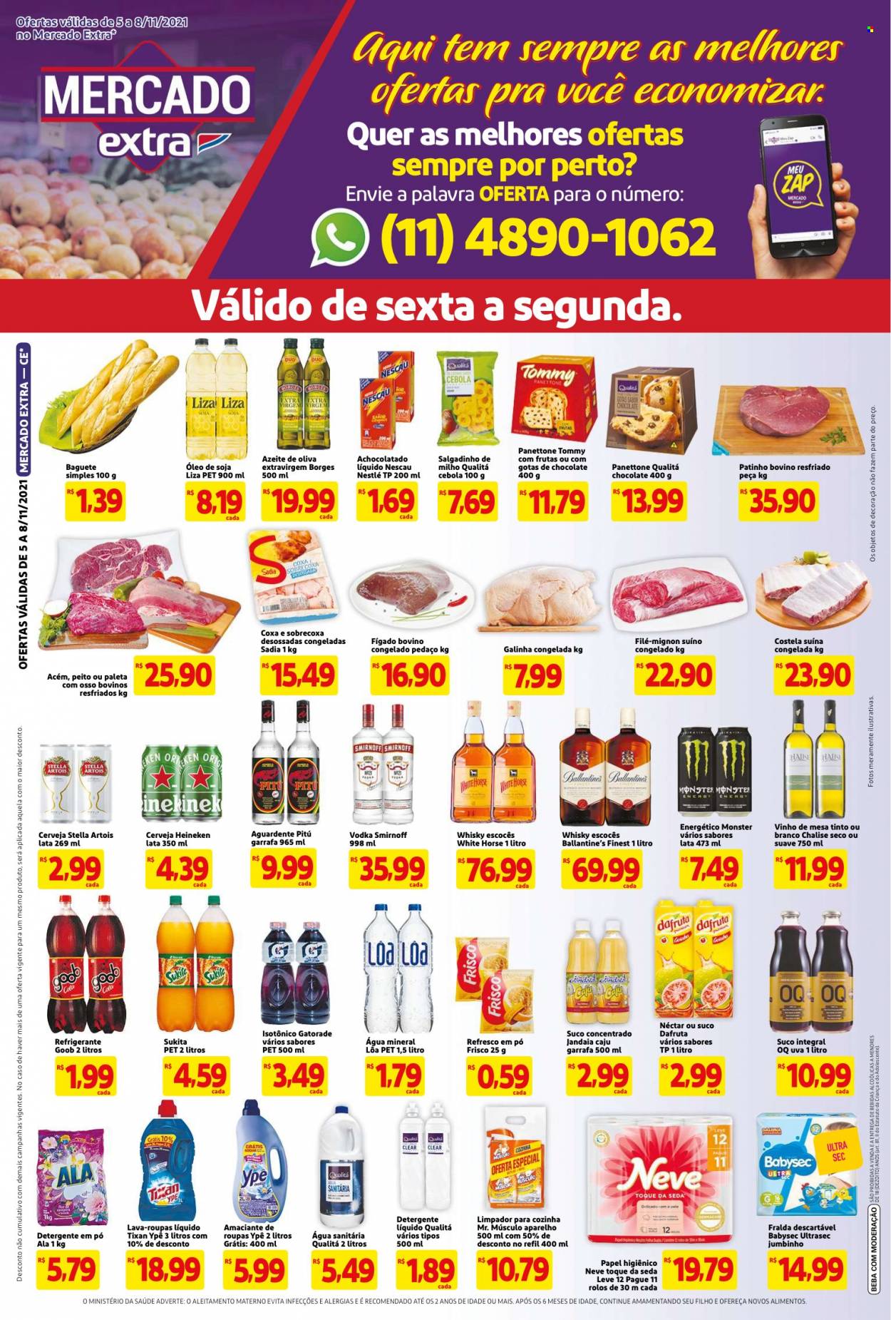 Folheto Mercado Extra - 05/11/2021 - 08/11/2021. Página 1