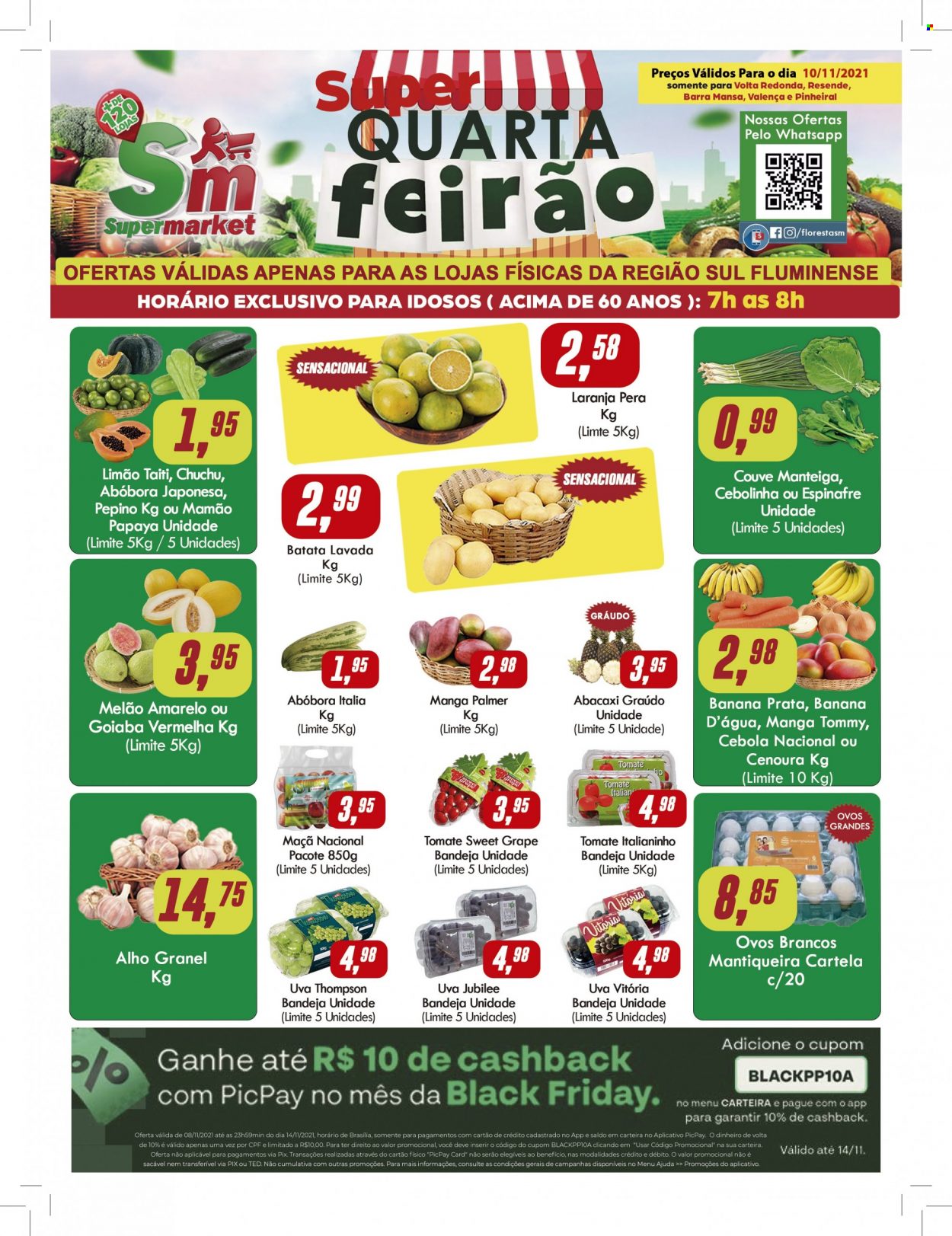 Folheto Rede Supermarket - 10/11/2021 - 10/11/2021. Página 1