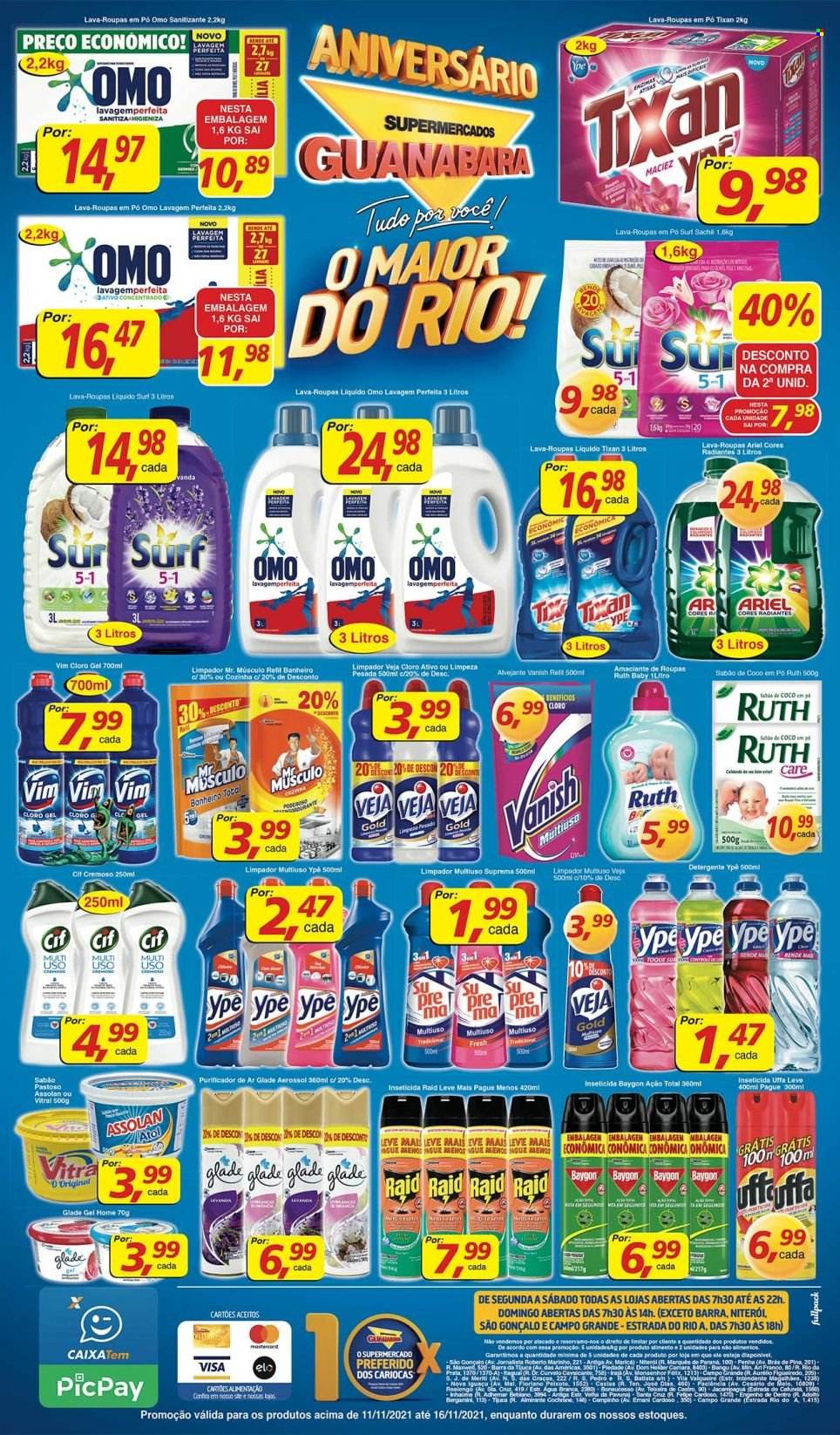 Folheto Supermercados Guanabara - 11/11/2021 - 16/11/2021. Página 12