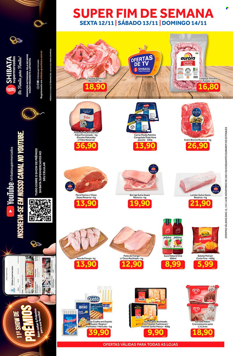 Folheto Shibata Supermercados - 12/11/2021 - 14/11/2021. Página 1