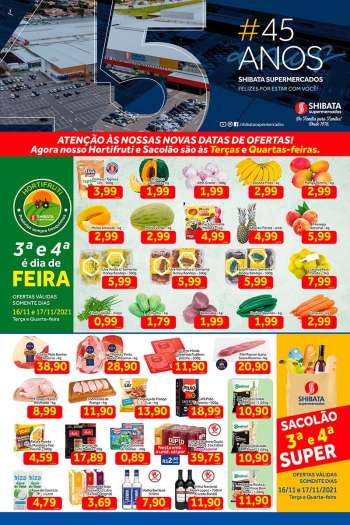 Folheto Shibata Supermercados - 16/11/2021 - 22/11/2021.