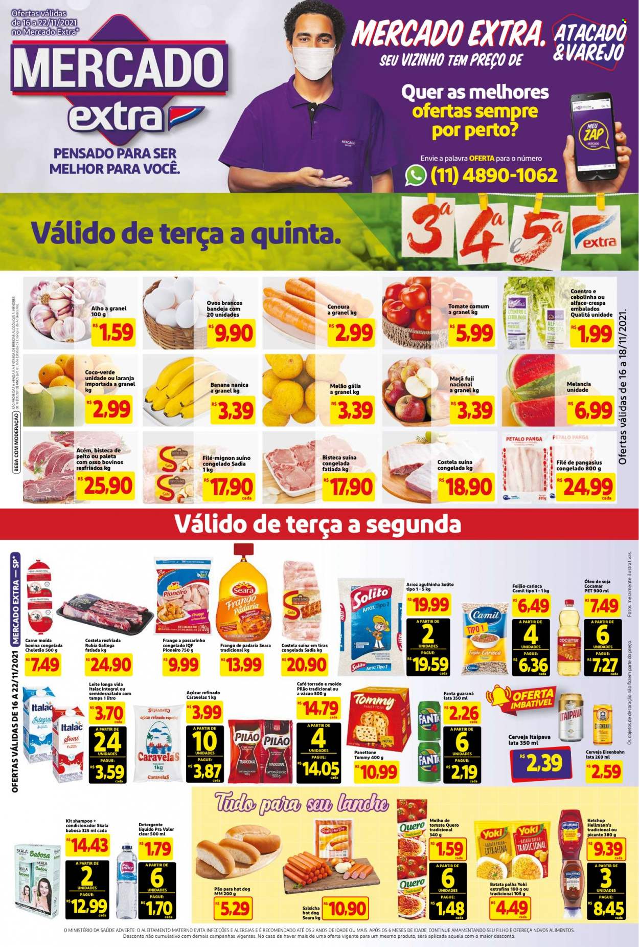 Folheto Mercado Extra - 16/11/2021 - 22/11/2021. Página 1